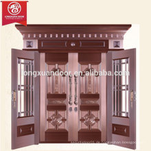 Gewerbe- oder Wohnhaus Bronze Tür, zweiflügelige Swing Copper Clat Door